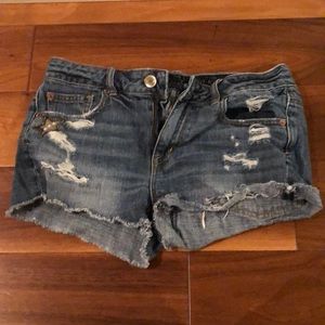 Denim booty shorts